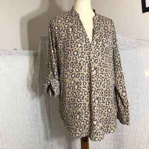 A.New.Day Leopard Print Top Size Large